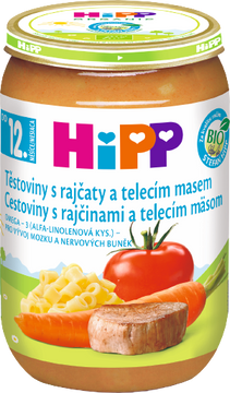 HiPP Príkrm BIO Rajčiny s cestovinami a teľacím mäsom 220 g