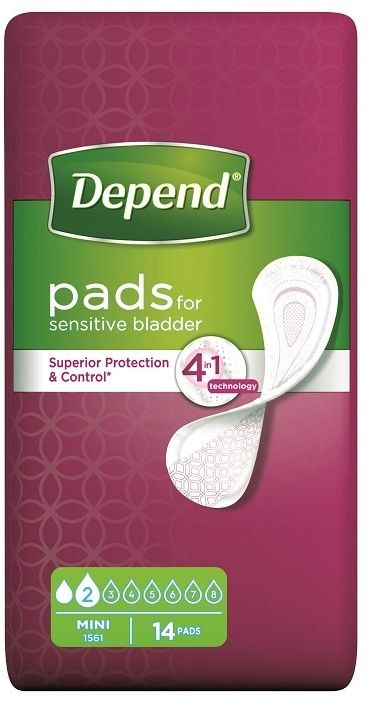 Depend Mini inkontinenčné vložky pre ženy 14 ks