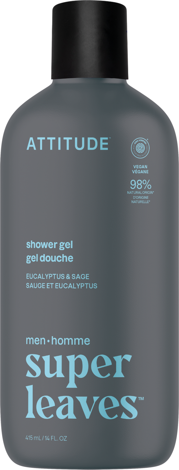 Attitude Pánsky sprchovací gél Super leaves Eukalyptus a Šalvia 415 ml