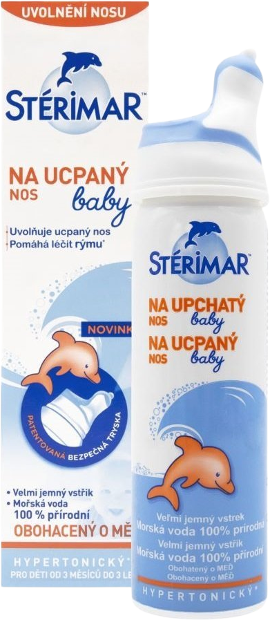 Stérimar baby Na upchatý nos - nosový mikrosprej s obsahom morskej vody pre deti od 3. mesiacov, 50 ml