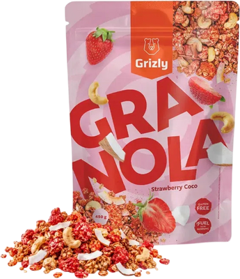 Grizly Granola jahoda-kokos 450 g