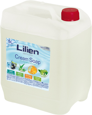 Lilien Krémové tekuté mydlo Oliva Milk 5 l