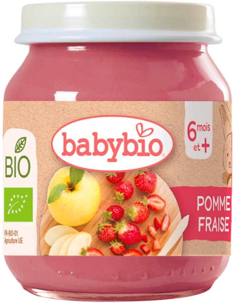 Babybio Bio jablko a jahody 130 g