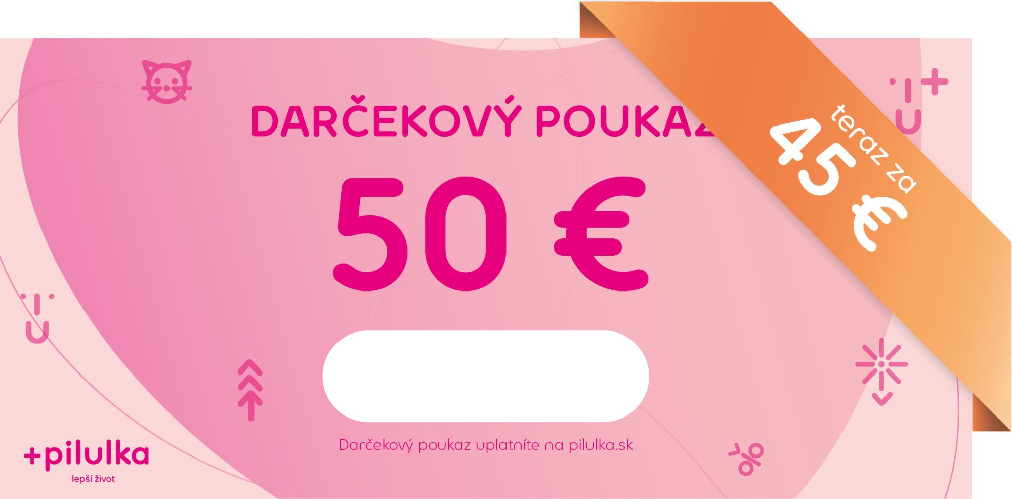 Pilulka Darčekový poukaz 50 €