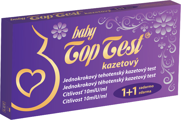 Baby Top Test Jednokrokový tehotenský kazetový test 2 ks