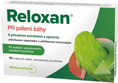 Reloxan Mint žuvacie tablety s príchuťou mäty 16 ks
