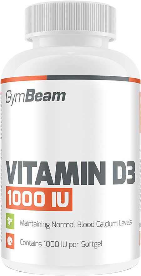 GymBeam Vitamín D3 1000 IU fudge brownie 60 kapsúl