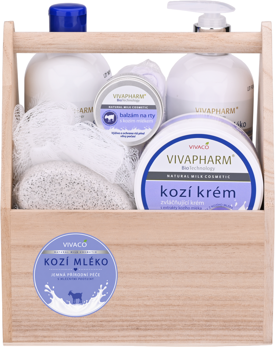 Vivaco Darčeková kazeta kozmetiky s kozím mliekom