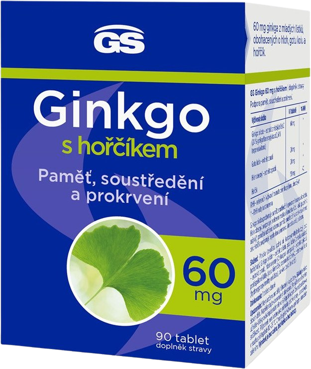GS Ginkgo 60 mg s horčíkom 90 tablet