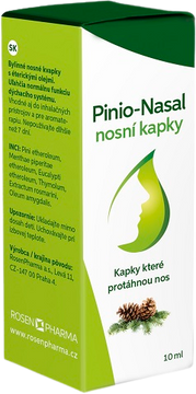 Pinio-Nasal Pinio - Nasal nosné kvapky s éterickými olejmi 10 ml
