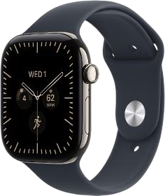 Apple Watch Series 12 GPS + Cellular 46 mm Puzdro z prírodného titánu s remienkom Sport Band Námornícka modrá - M/L