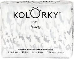 Kolorky DAY Srdce veľ. S (3-6 kg) 25 ks
