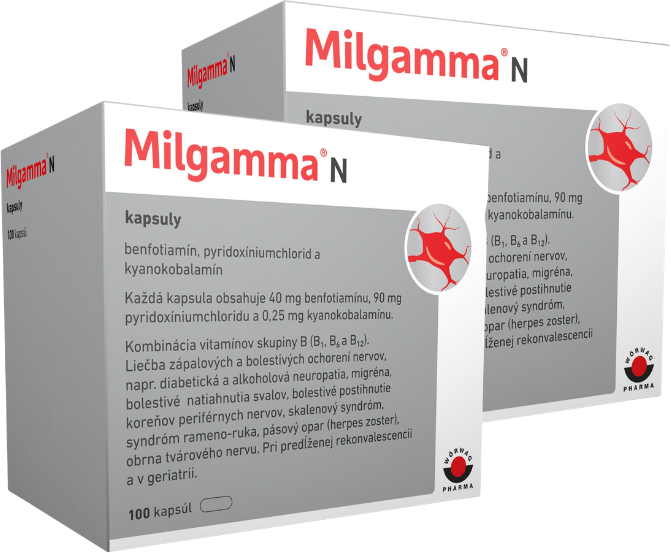Milgamma N trojkombinacia vitaminov 2 x 100 kapsúl