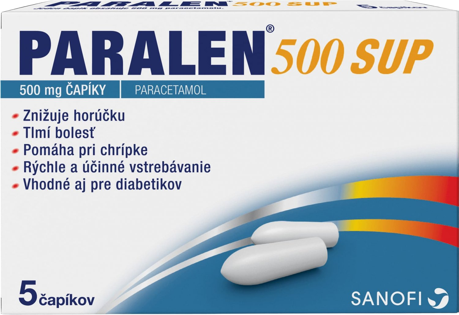 Paralen 500 SUP 5 čapíkov
