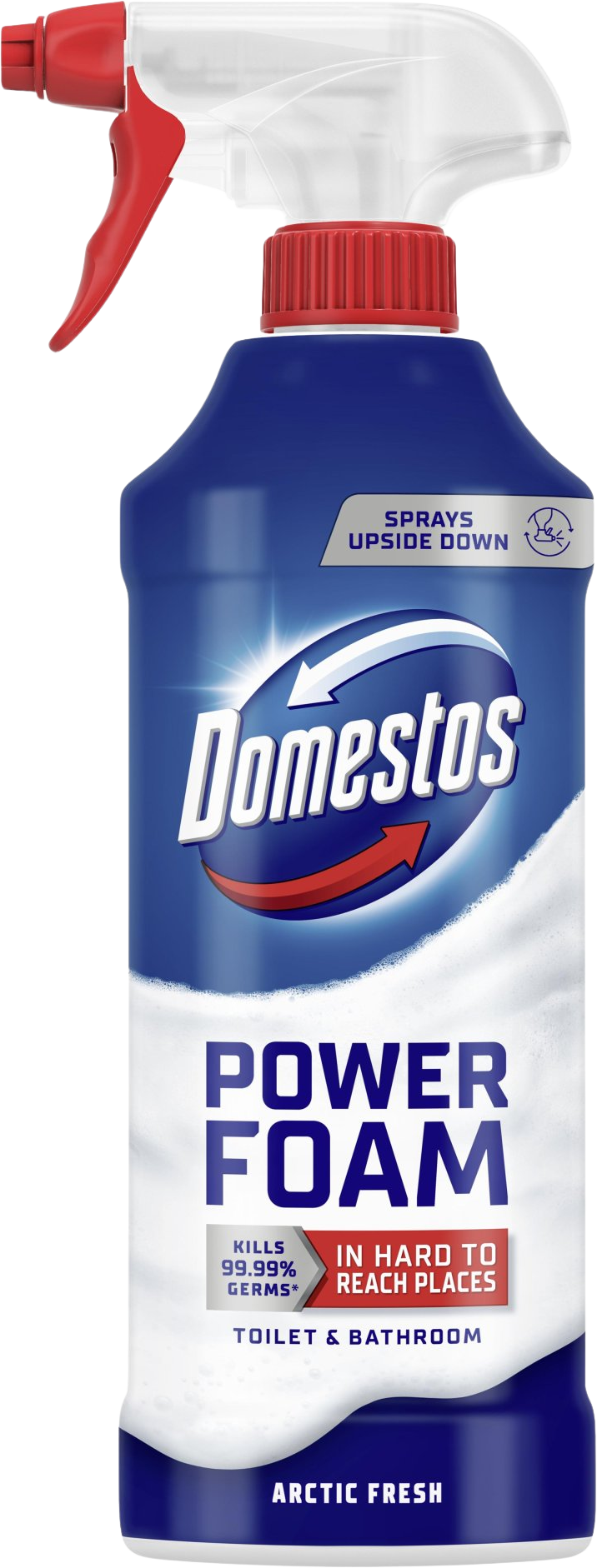 Domestos Power foam Arctic penový čistič toaliet a kúpeľní 435 ml