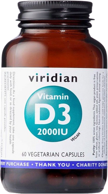 Viridian Vitamin D3 2000IU 60 kapsúl
