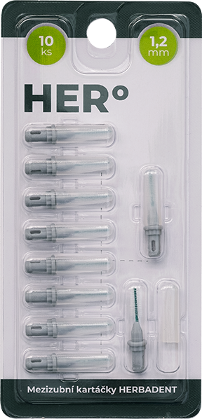 Herbadent HERo doplnkové balenie medzizubných kefiek 1,2 mm, 10 ks