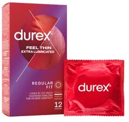 Durex Feel Thin Fetherlite Elite Extra Lubricated Kondómy 12 ks