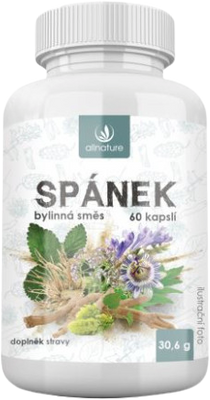 Allnature Spánok bylinný extrakt 60 kapsúl