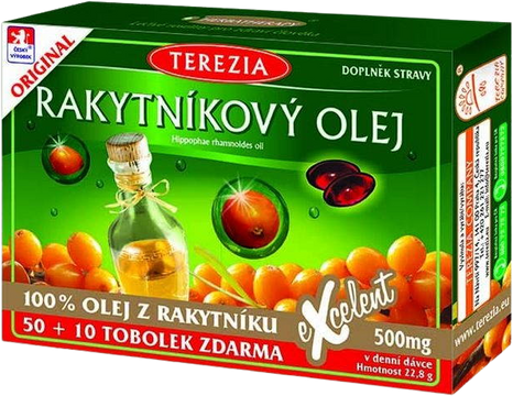 Terezia Rakytníkový olej 100%, 60 kapsúl