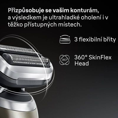 Braun Series 7 72-C7200cc, Holiaci strojček - zlatý