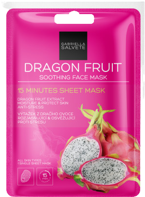 Gabriella Salvete Zklidňující pleťová plátýnková maska Dragon Fruits
