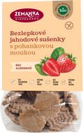 Zemanka Bezlepkové pohankovo - jahodové bio sušienky 100 g