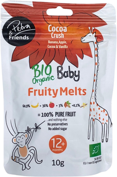 Petra & Friends BIO Ovocné smoothie kúsky sušené mrazom - banán, jablko, kakao a vanilka 10 g