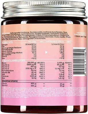 Bears Ah-mazing vitamíny pre zdravé vlasy s biotínom bez cukru 45 ks