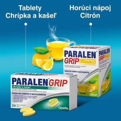 Paralen Grip Chrípka a kašeľ 24 tabliet