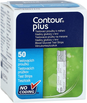 Contour Prúžky na meranie hladiny v krvi 50 ks