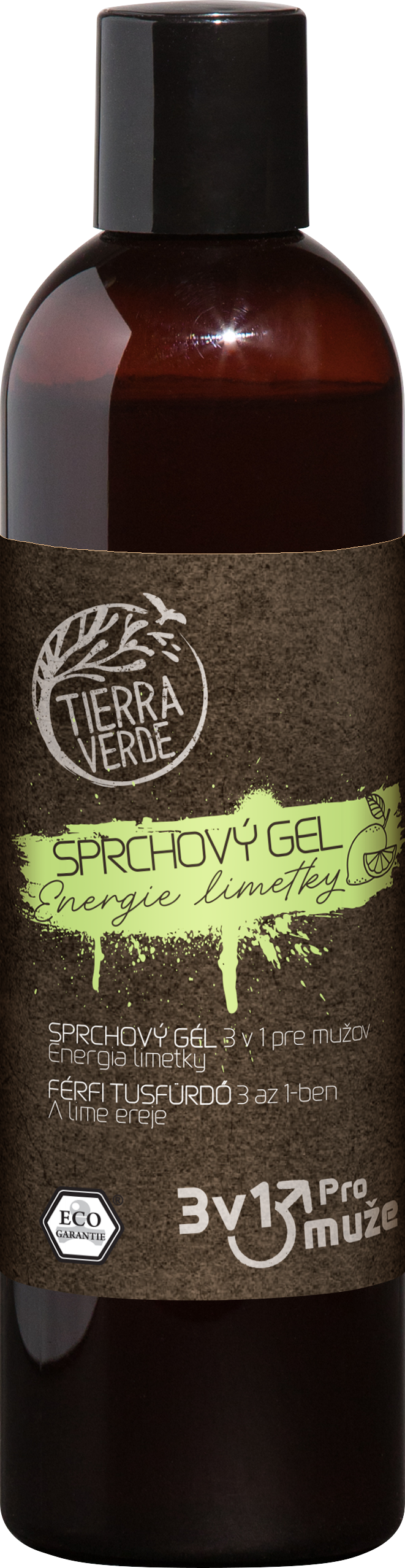 Tierra Verde Sprchový gél pre mužov Energia limetky (fľaštička) 300 ml