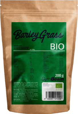 GymBeam Bio Zelený jačmeň 200 g