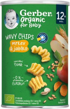 Gerber Wavy Chips mrkva a jablko 35 g