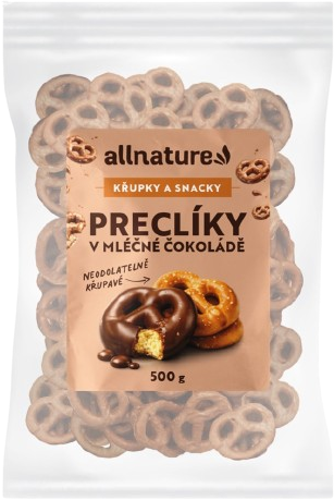 Allnature Praclíky v mliečnej čokoláde 500 g