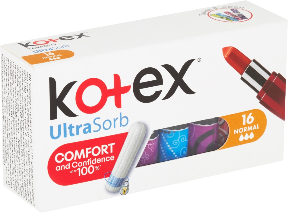 Kotex® Tampons UltraSorb Normal hygienické tampóny 16 ks