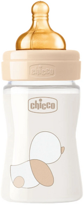 Chicco Fľaša dojčenská sklo Original Touch latex, neutral 150 ml