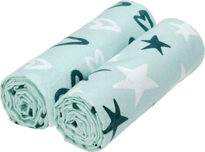 T-Tomi Osušky látkové 100x80 cm, hearts/stars 2 ks