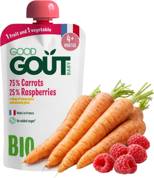 Good Goût BIO Mrkva s malinami 120 g