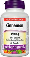 Webber Naturals Škoricový extrakt (Cinnamon) 150 mg 60 kapsúl