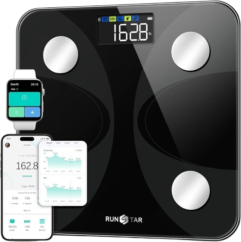 Runstar 4E Body Scale Diagnostická osobná inteligentná váha, čierna