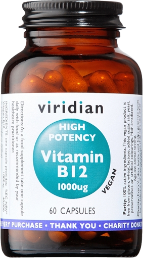 Viridian High Potency Vitamín B12 1000 ug, 60 kapsúl