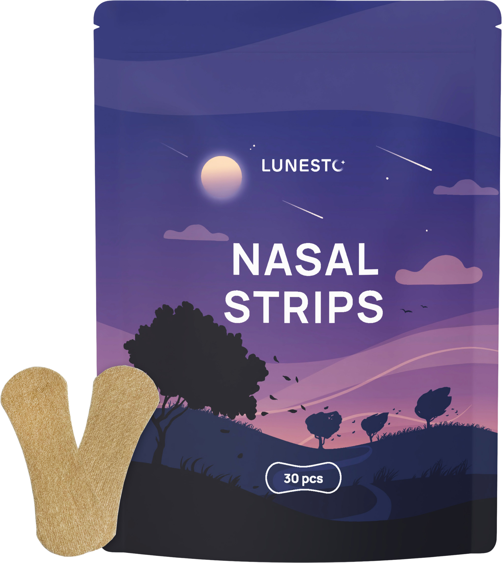 Lunesto Lunesto Nasal Strips - opasky na nos - béžová 30 ks