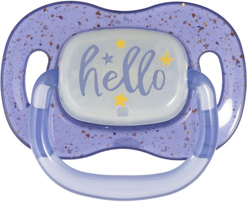 Canpol babies Cumlík svietiaci silikónový simetrický NIGHTGLOW 18m+ chlapec 2 ks