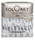 Kolorky DELUXE VELVET Bodky veľ. L (8-13 kg) 19 ks