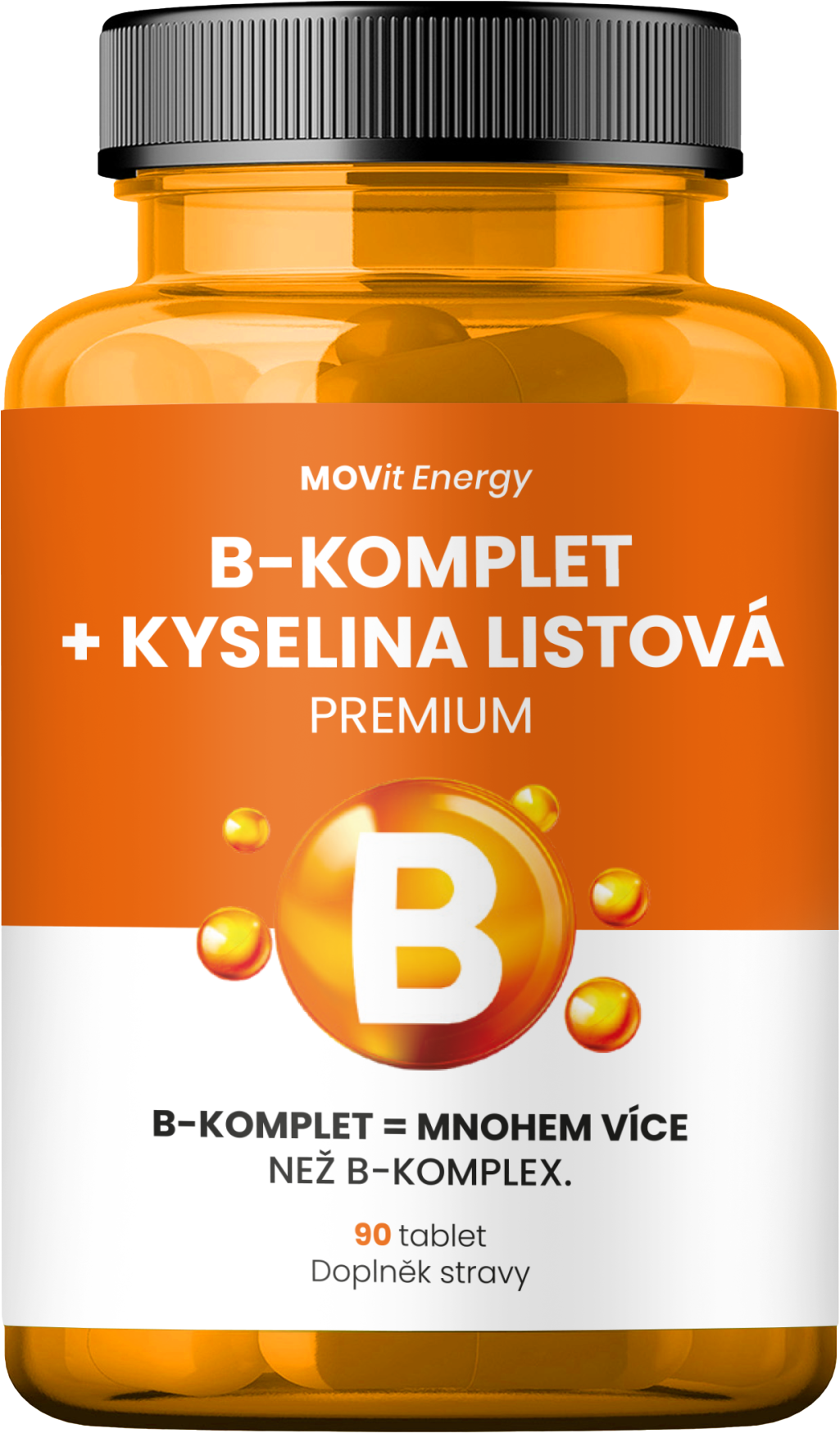MOVit Energy B-Komplet + Kyselina listová PREMIUM 90 tabliet