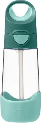 B.box Fľaša na pitie so slamkou emerald forest 450 ml