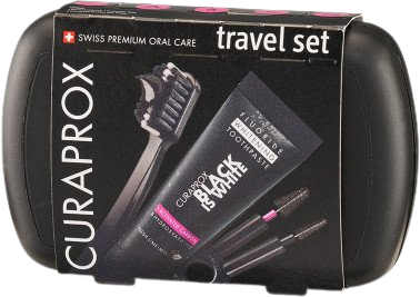 Curaprox cestovný set Black Is White