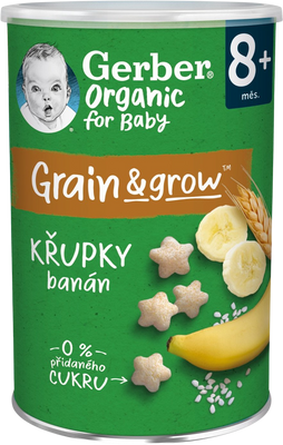 Gerber Organic chrumky banánovej 35 g