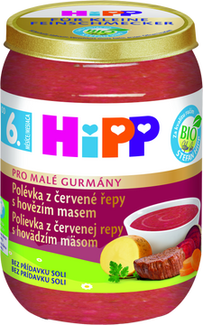 HiPP Organická polievka z červenej repy s hovädzím mäsom 6m+ 190 g